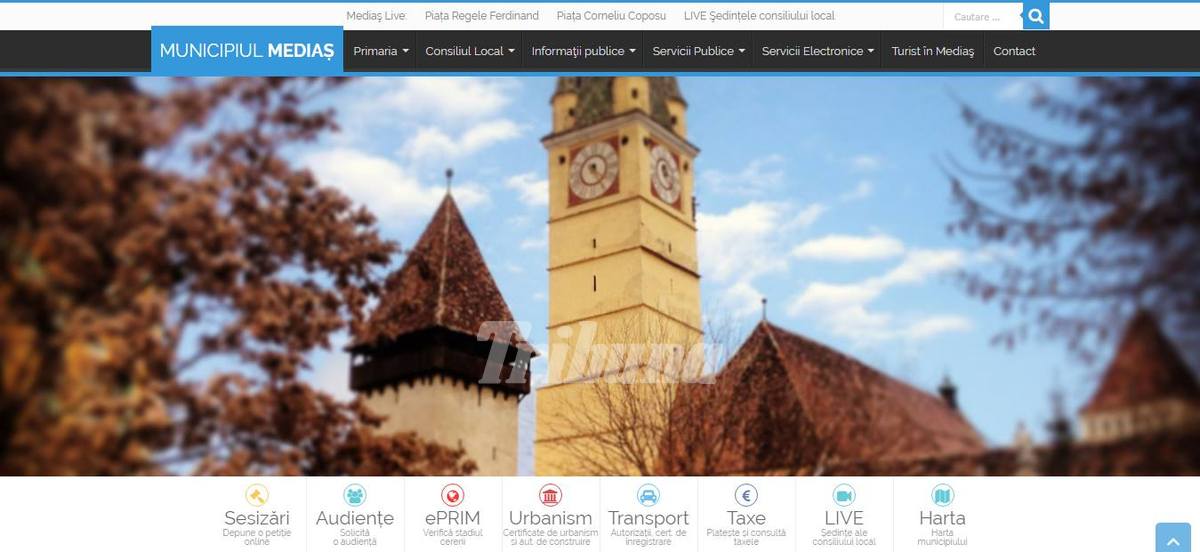 Site-ul Primăriei Mediaș și-a schimbat 