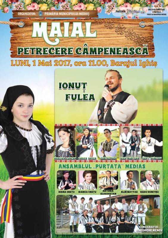 Ionuț Fulea cântă la petrecerea de la 1 Mai de la Mediaș