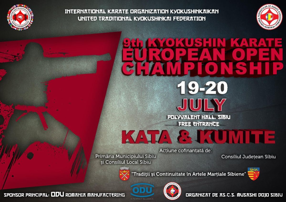 Europeanul de karate Kyokushin Open, la Sibiu