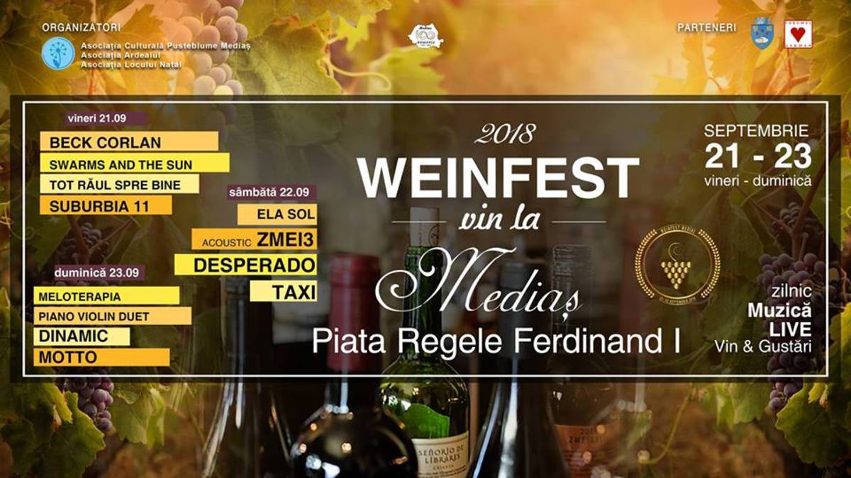 3 zile de degustustări la Festivalul Vinului din Mediaș