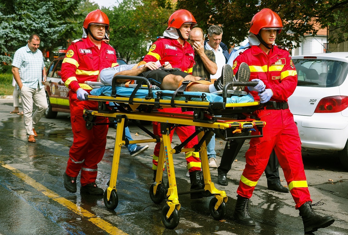 FOTO: Simulare de incendiu la Spitalul Clinic de Urgență din Sibiu