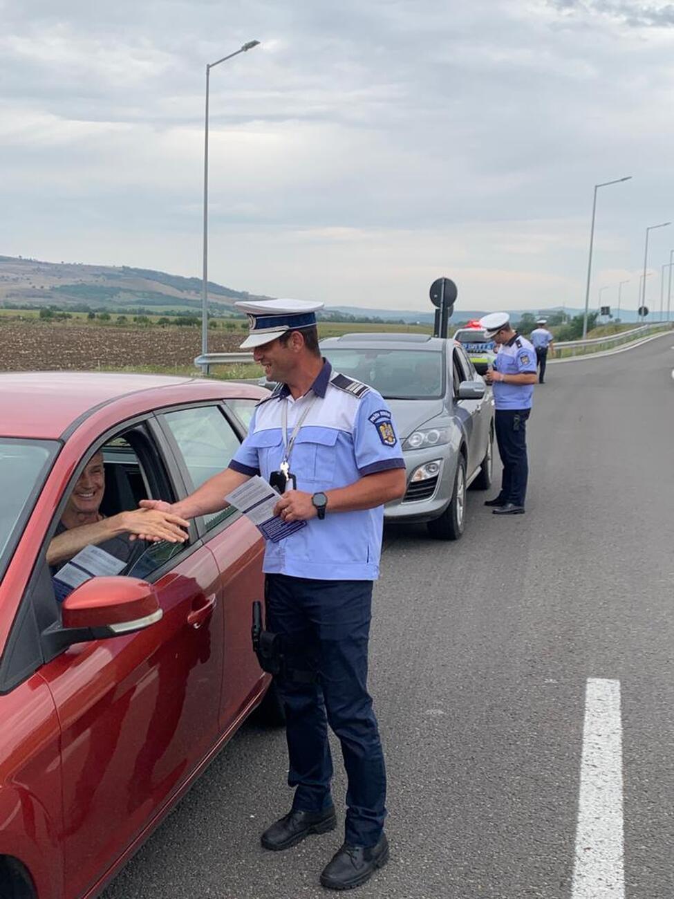 Polițiștii și șoferii s-au „împrietenit” pe Autostradă