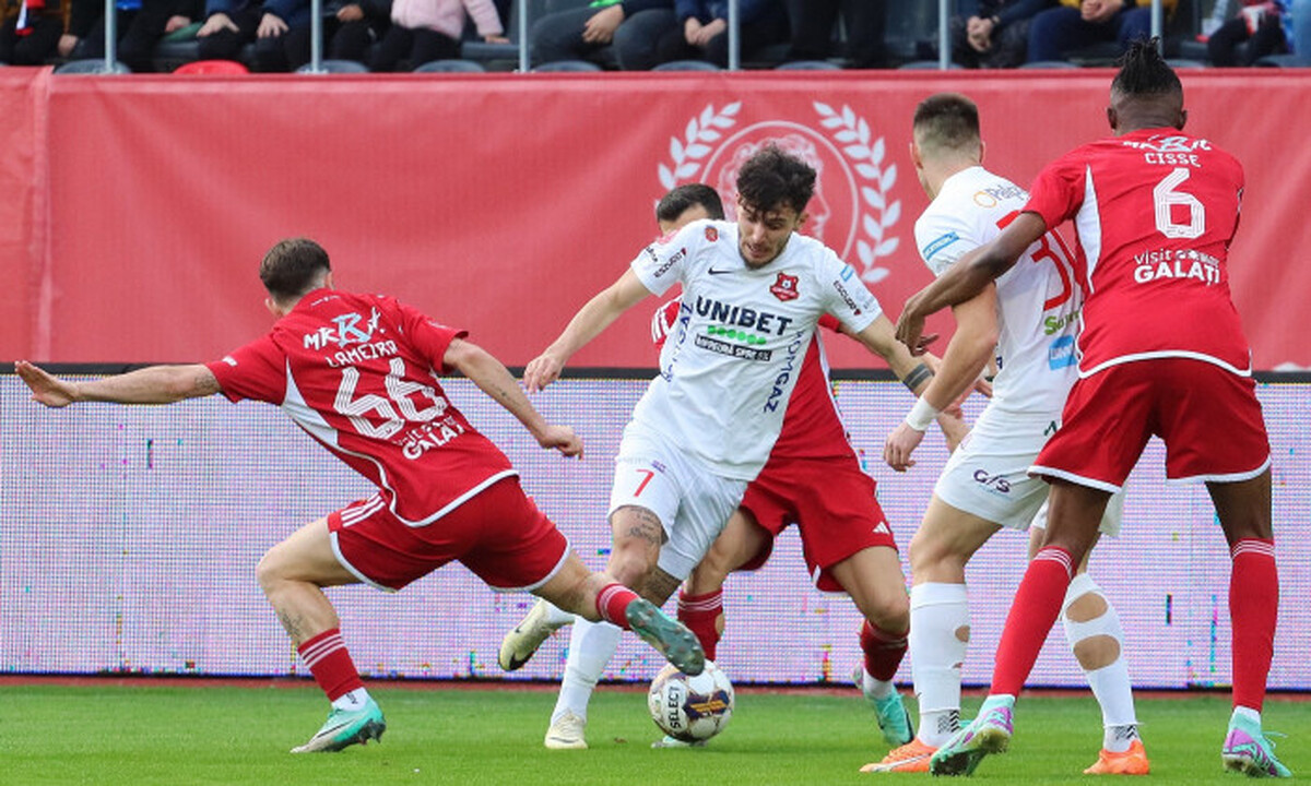FC Hermannstadt pierde la Galați cu un gol primit la prima fază a meciului. Sibienii n-au profitat de omul în plus avut aproape o repriză și părăsesc primul loc din play-out