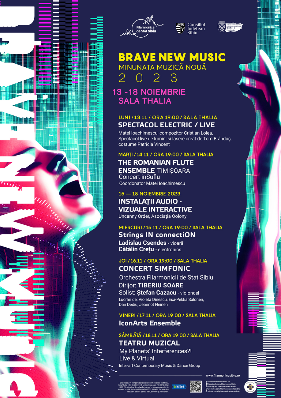Concert multimedia în deschiderea festivalului ”Brave New Music” 2023