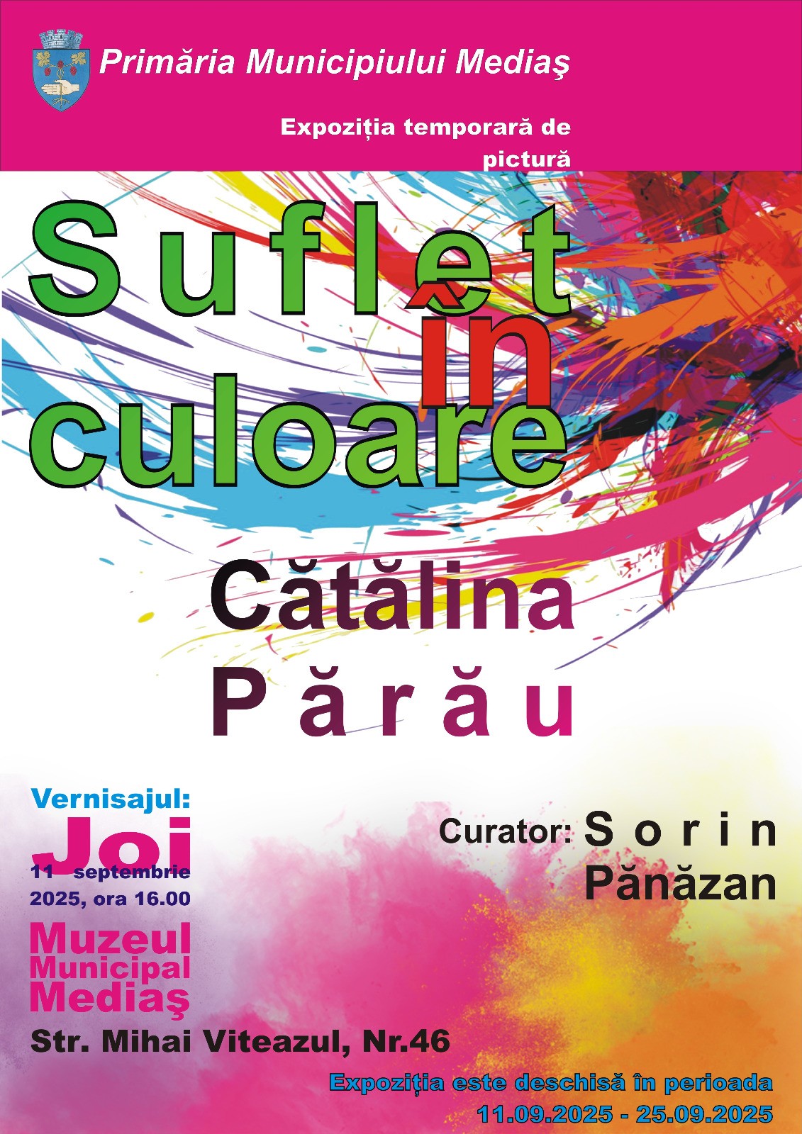 Mediaș: Tânăra Cătălina Părău prezintă „Suflet în Culoare”