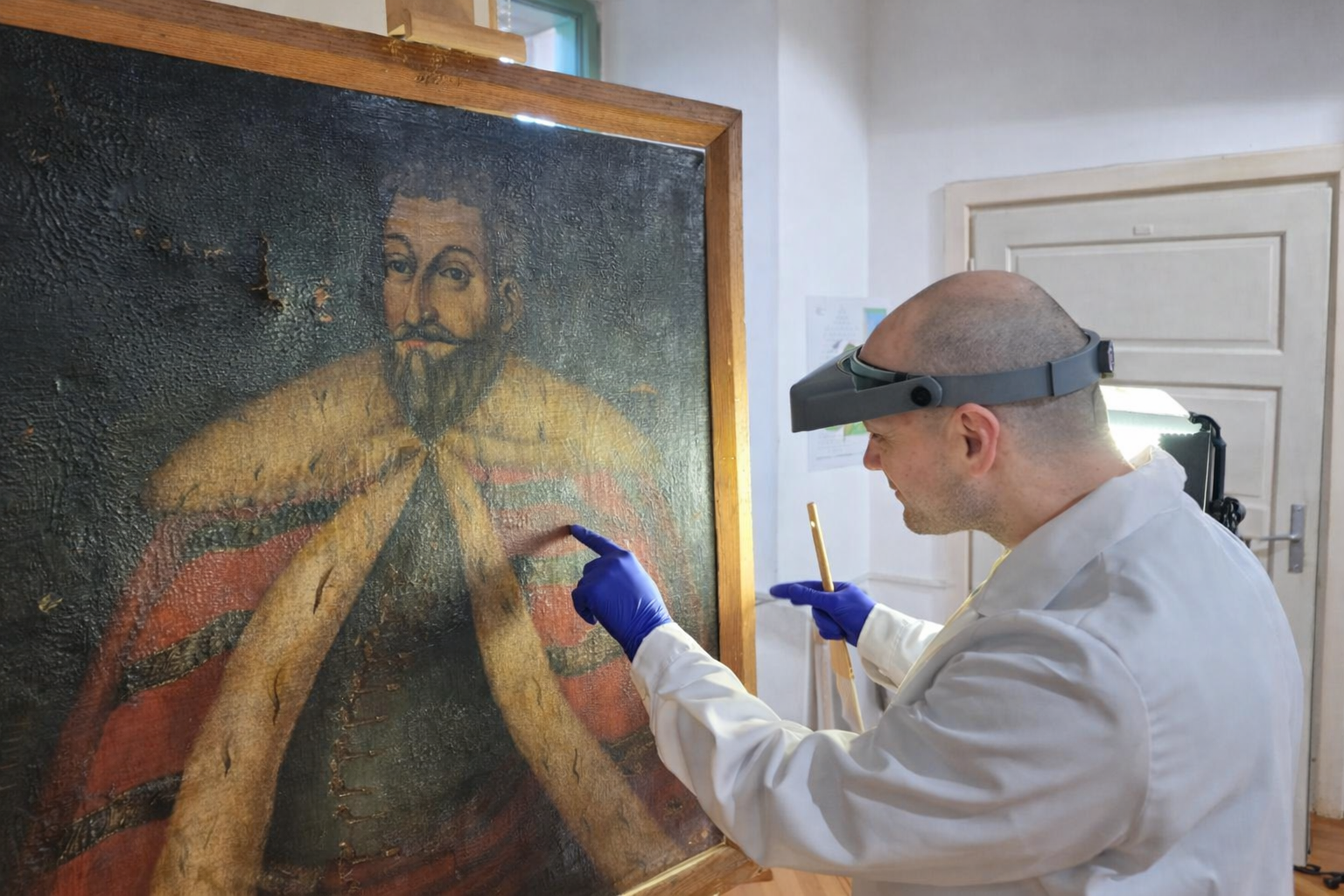 FOTOGALERIE | 11 portretele ale principilor Transilvaniei sunt restaurate de specialiștii Muzeului Brukenthal