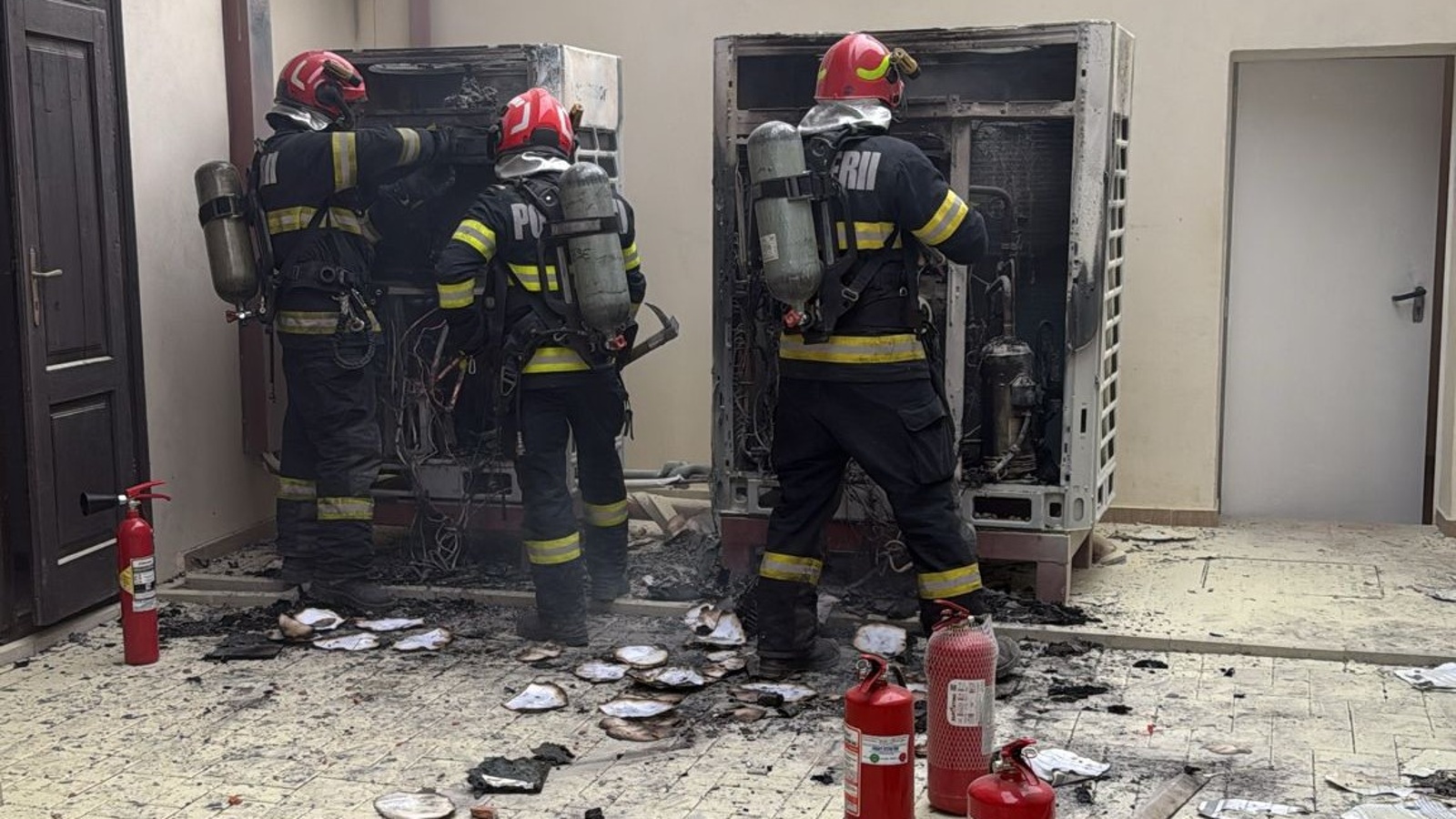 Incendiu în centrul Sibiului, pe strada Tribunei, colț cu Mitropoliei