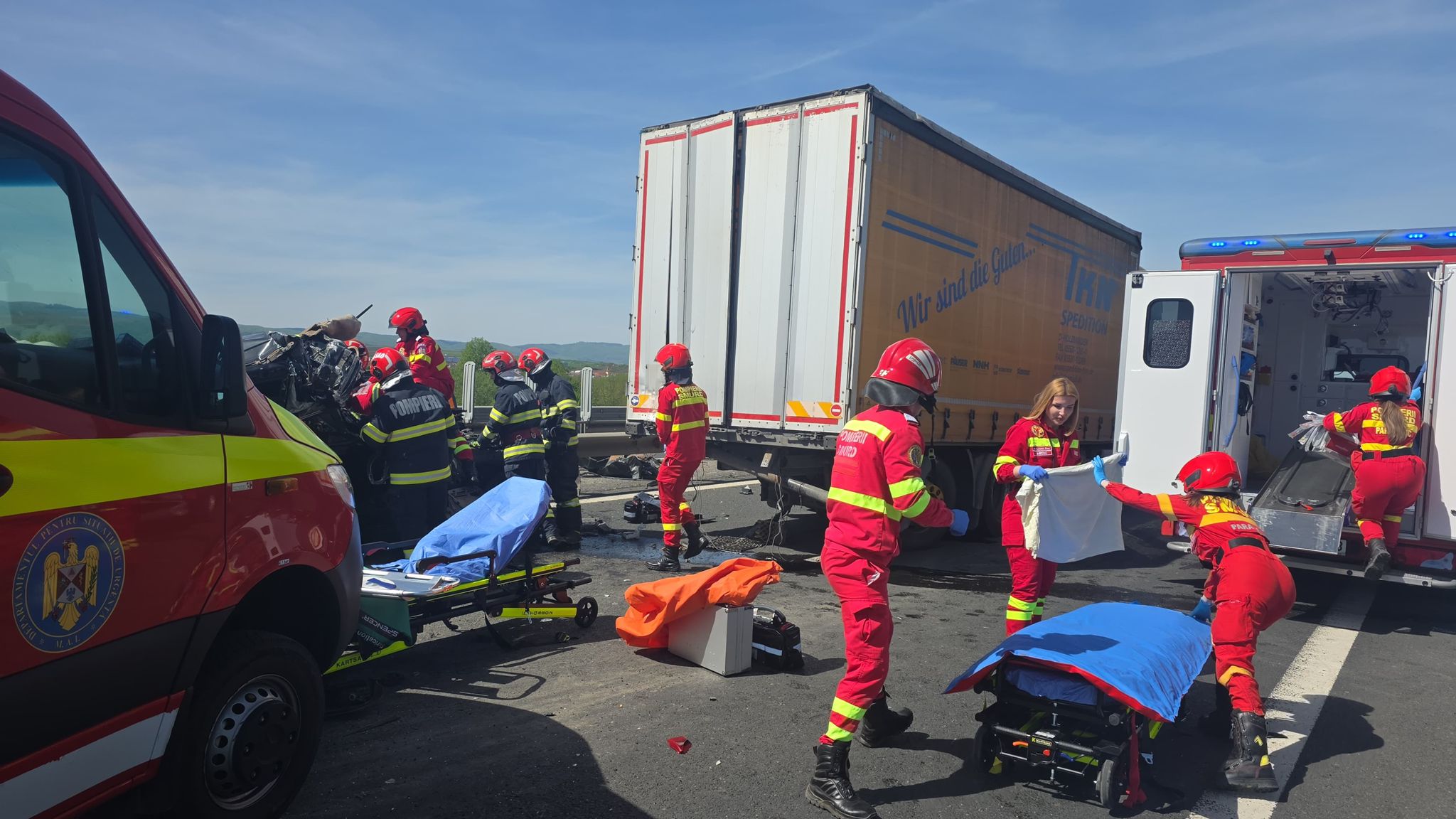 UPDATE Trafic deviat pe A1 Sibiu – Sebeș după un accident rutier