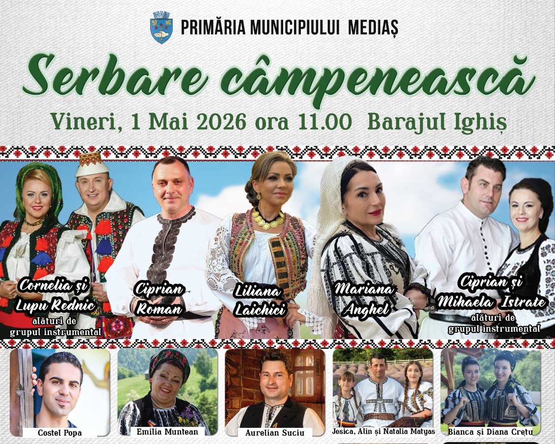Mediaș: Serbare câmpenească de 1 Mai, la Barajul Ighiș