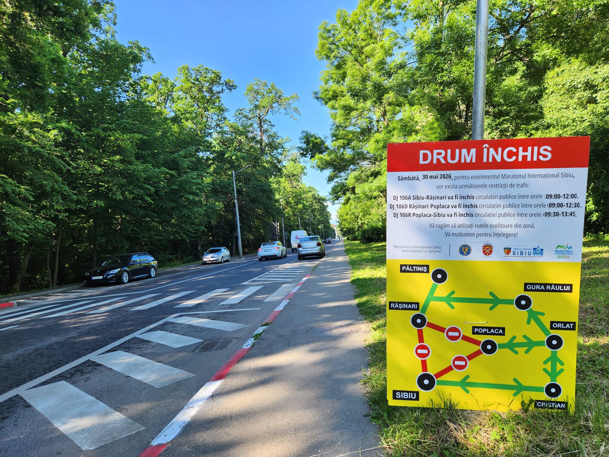 Închideri de trafic și parcări în Sibiu pentru Maratonul Internațional Sibiu. Ce străzi vor fi afectate