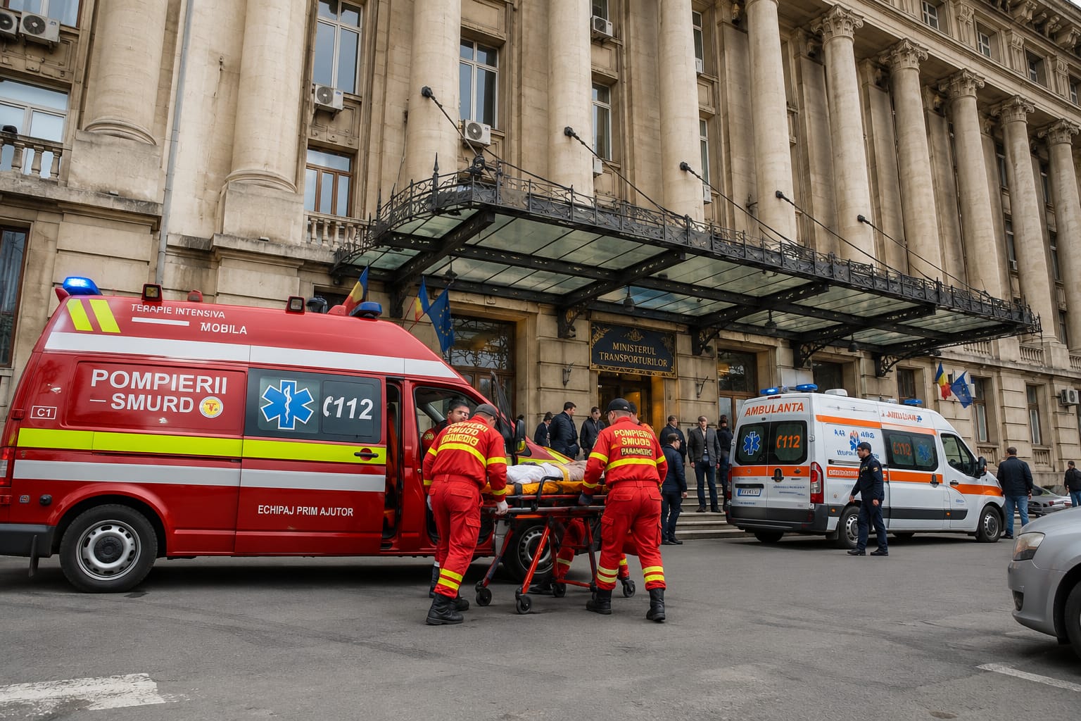 Lift prăbușit în Palatul CFR. Șapte persoane au fost rănite în sediul Ministerului Transporturilor