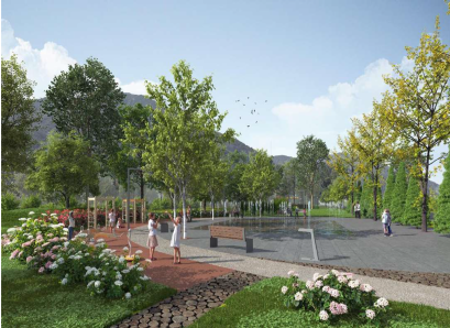 Foto: Parc nou de aproape 15 milioane de lei la Cisnădie, cu terenuri sportive, tiroliene și piste pentru biciclete
