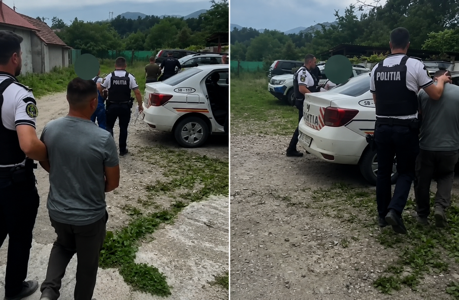 VIDEO: Trei bărbați din Turnu Roșu, reținuți după o agresiune în plină stradă