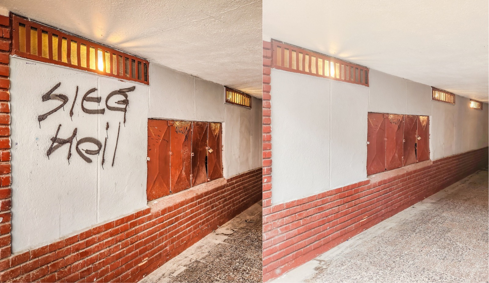 Primăria Sibiului, reacție rapidă | Înscrisurile naziste dispar, problema rămâne. Sociolog: „Ar trebui să ne dea fiori pe șira spinării”