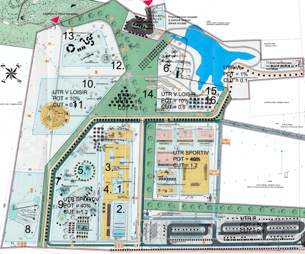 Bazin olimpic, piscine exterioare, saune, amfiteatru și pod spre Belvedere. Primăria vrea să transforme 24 de hectare de pe Calea Poplăcii într-un uriaș complex de agrement
