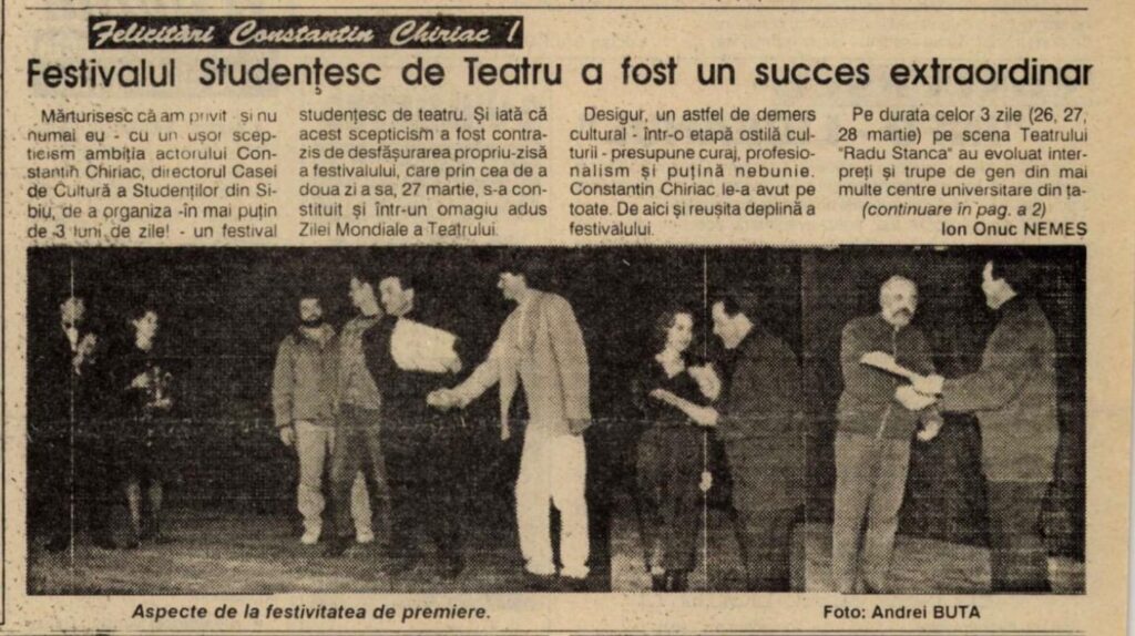 - Tribuna, 31 martie 1993
