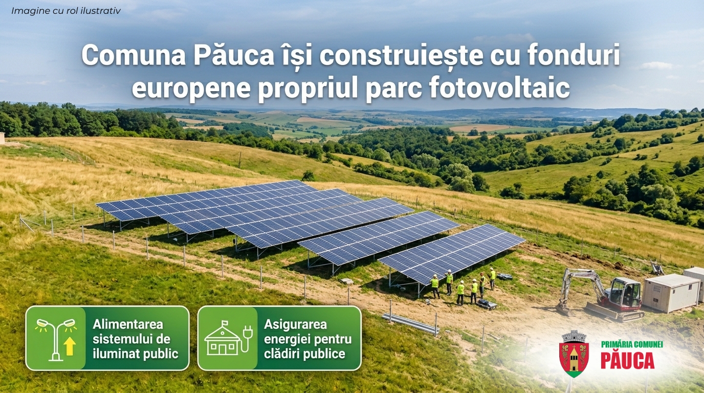 PĂUCA: Viitorul parcul fotovoltaic intră în linie dreaptă