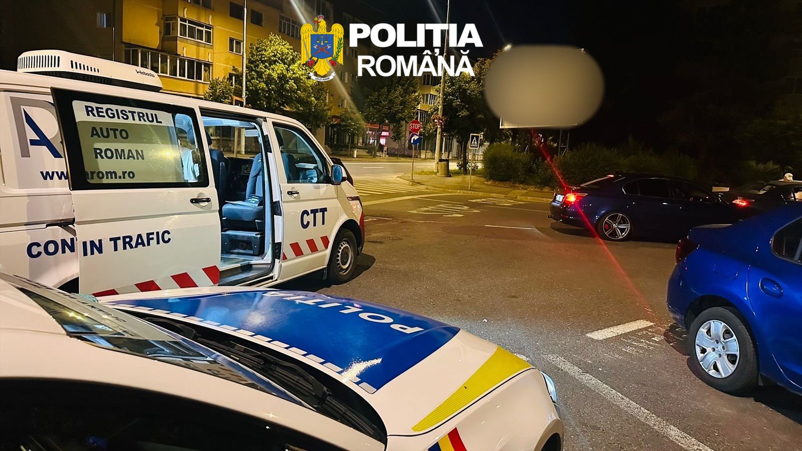 138 de amenzi și opt permise reținute în urma unei razii de noapte a polițiștilor sibieni