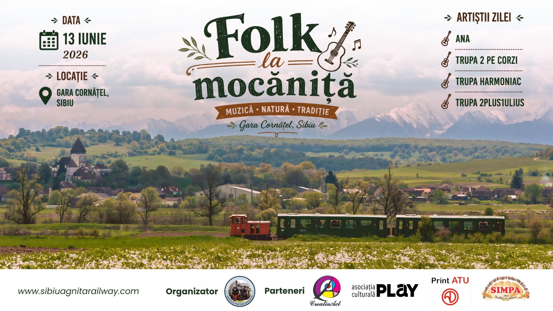 ROŞIA: „Folk la Mocăniţă” în Gara Cornăţel