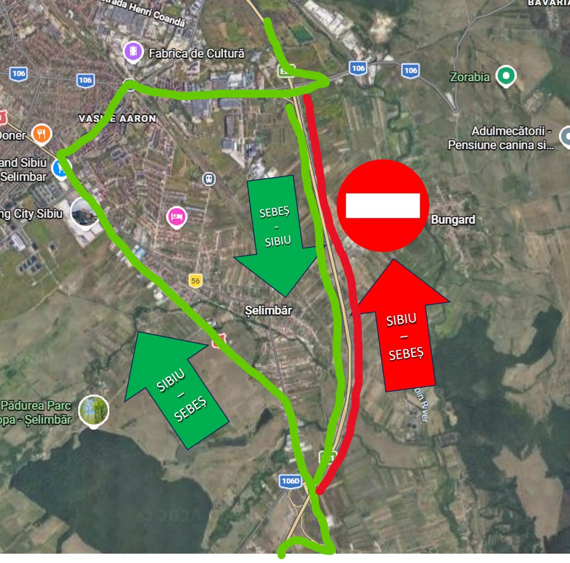 Se închide circulaţia pe autostrada A1 în judeţul Sibiu