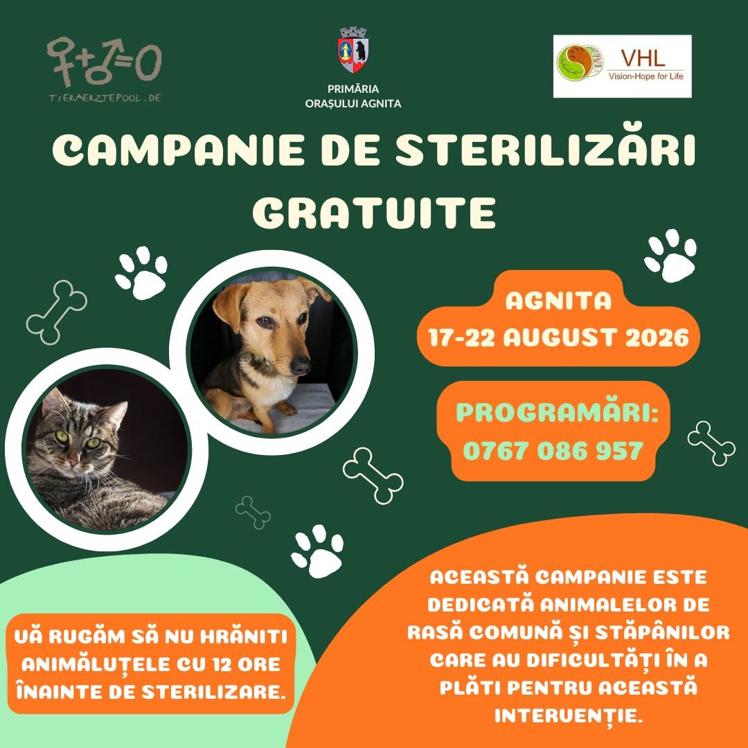 AGNITA: Campanii peste campanii pentru sterilizarea câinilor şi pisicilor