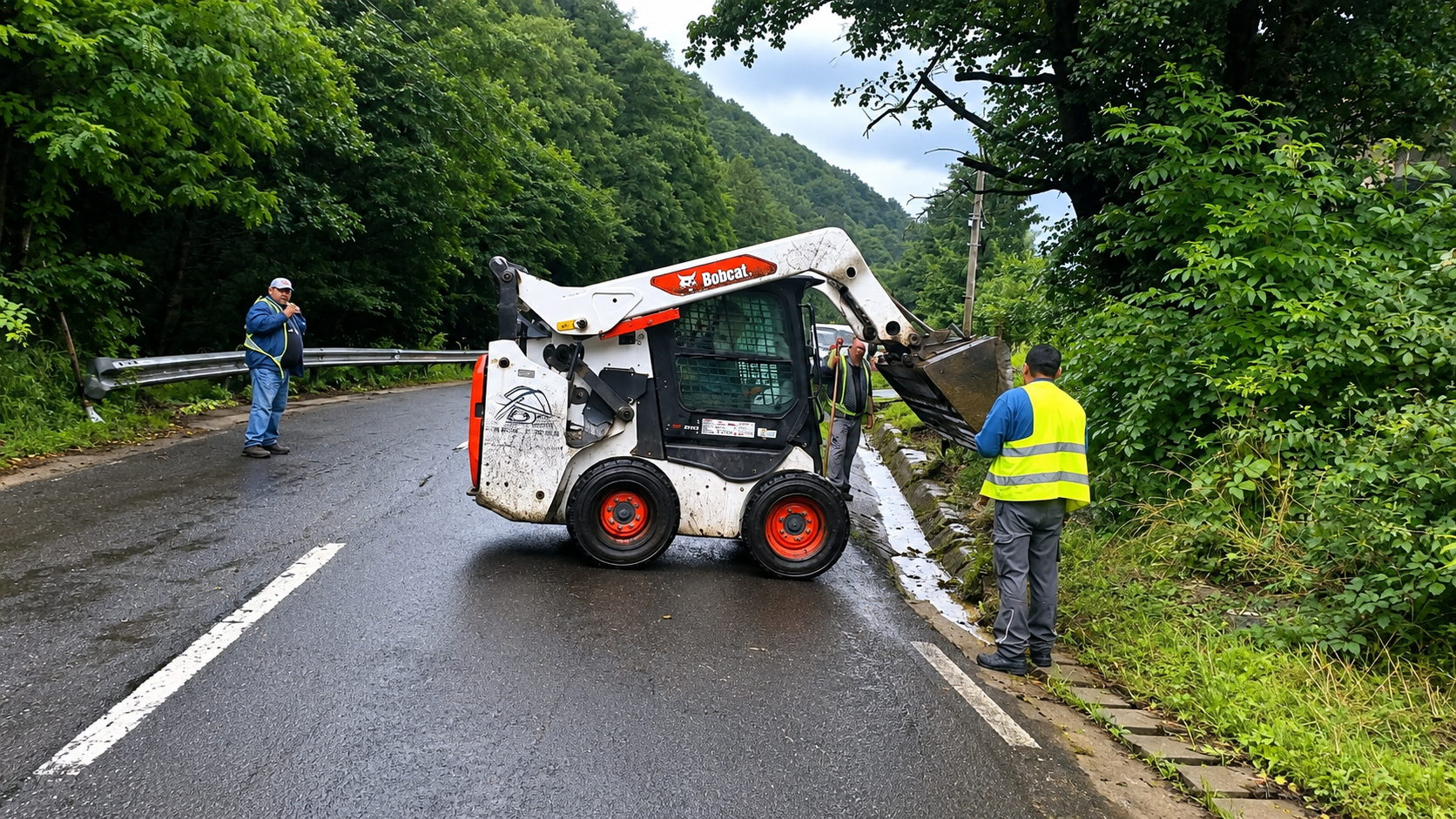 Lucrări pe mai multe drumuri județene din Sibiu în această săptămână. Se cosesc acostamentele, se repară carosabilul și se curăță șanțurile
