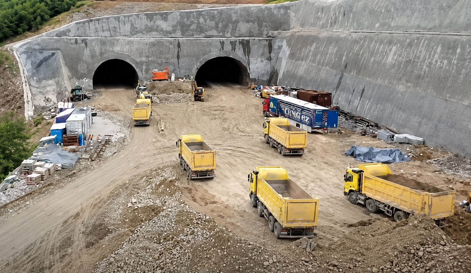 VIDEO | Primul tunel de pe cea mai grea secțiune a Autostrăzii Sibiu – Pitești a fost străpuns. Constructorii au ajuns la capătul galeriei Boița 1