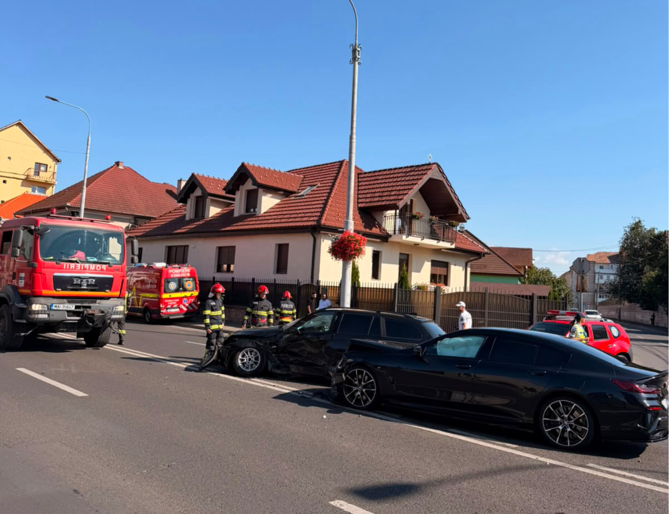 Bărbat de 65 de ani, rănit într-un accident pe Șoseaua Alba Iulia din Sibiu