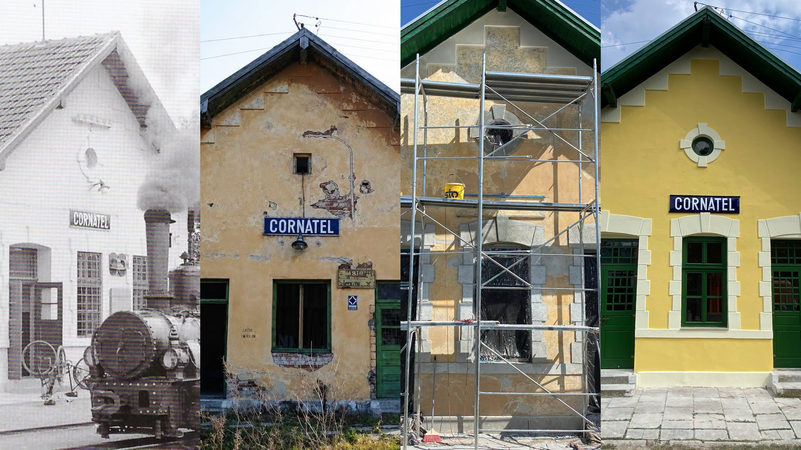 Gara Mocăniței din Cornățel, readusă la aspectul de odinioară