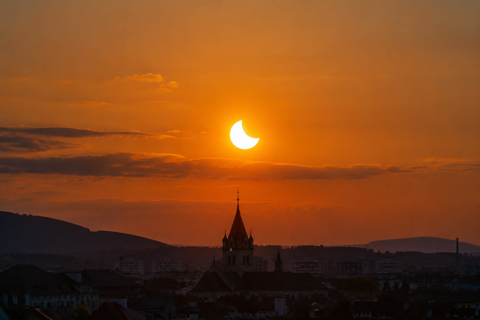 Eclipsa de Soare din 12 august va putea fi văzută și din Sibiu. Când trebuie să ridici privirea spre cer