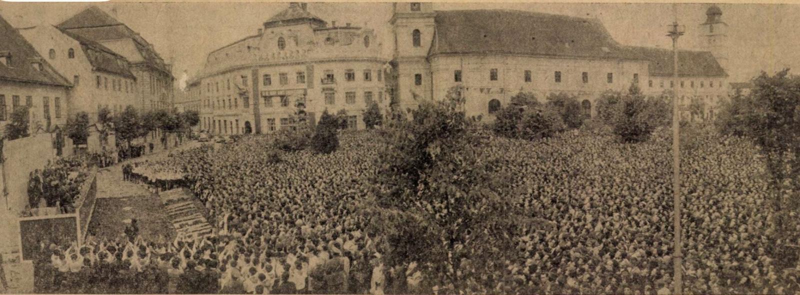 FOTO | Vizitele oficiale ale lui Nicolae Ceaușescu la Sibiu: cele mai spectaculoase regii