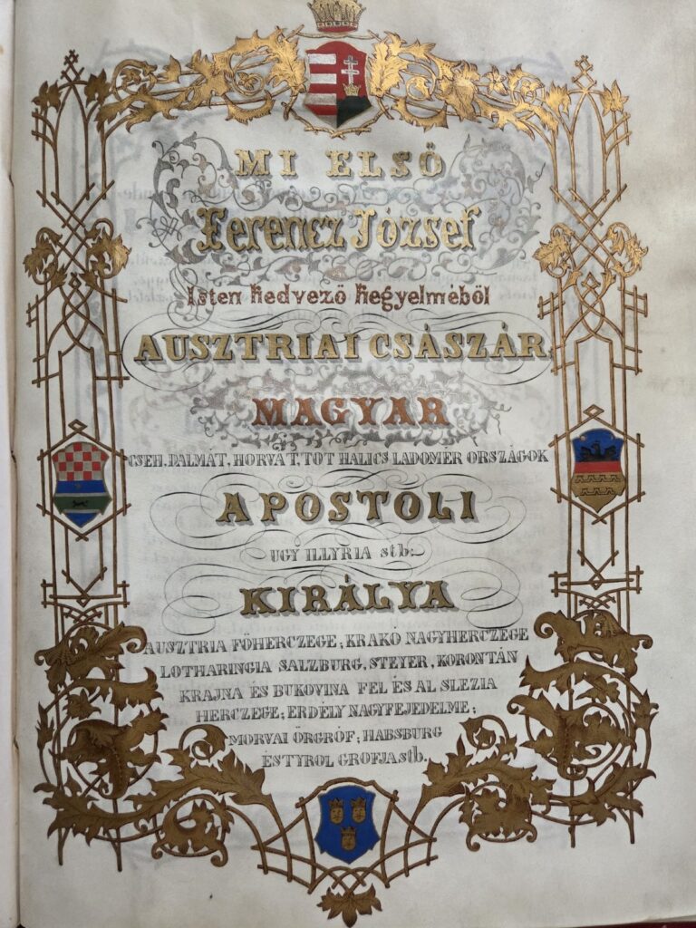 Documentul imperial care atrestă alegerea lui Georg Daniel Teutsch ca episcop al Bisericii Evanghelice de Confesiune Augustană din Transilvania, confirmat de împăratul Franz Josef la începutul anului 1868.