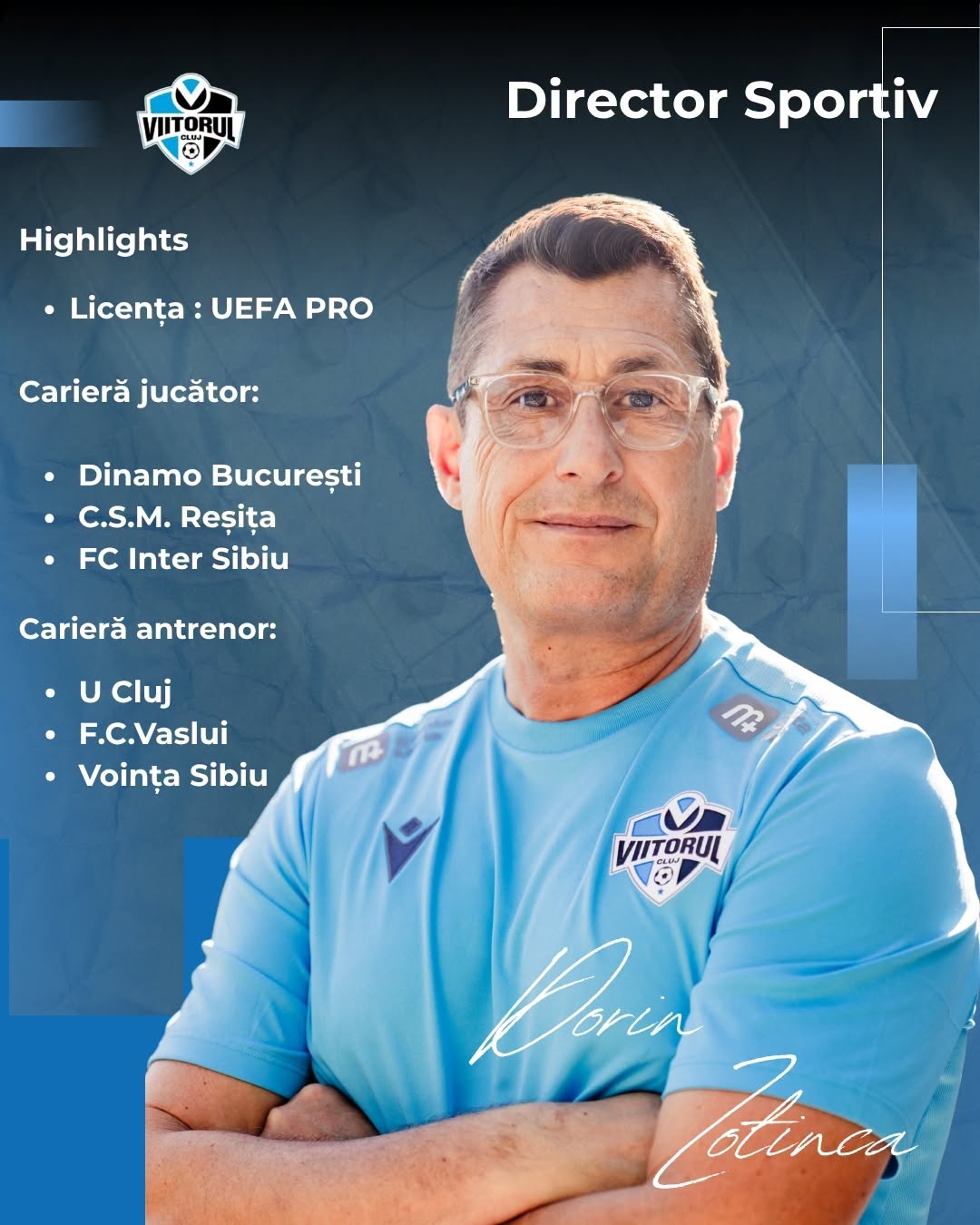 Dorin Zotincă schimbă Academia. „Profesionalism, disciplină şi spirit competitiv”