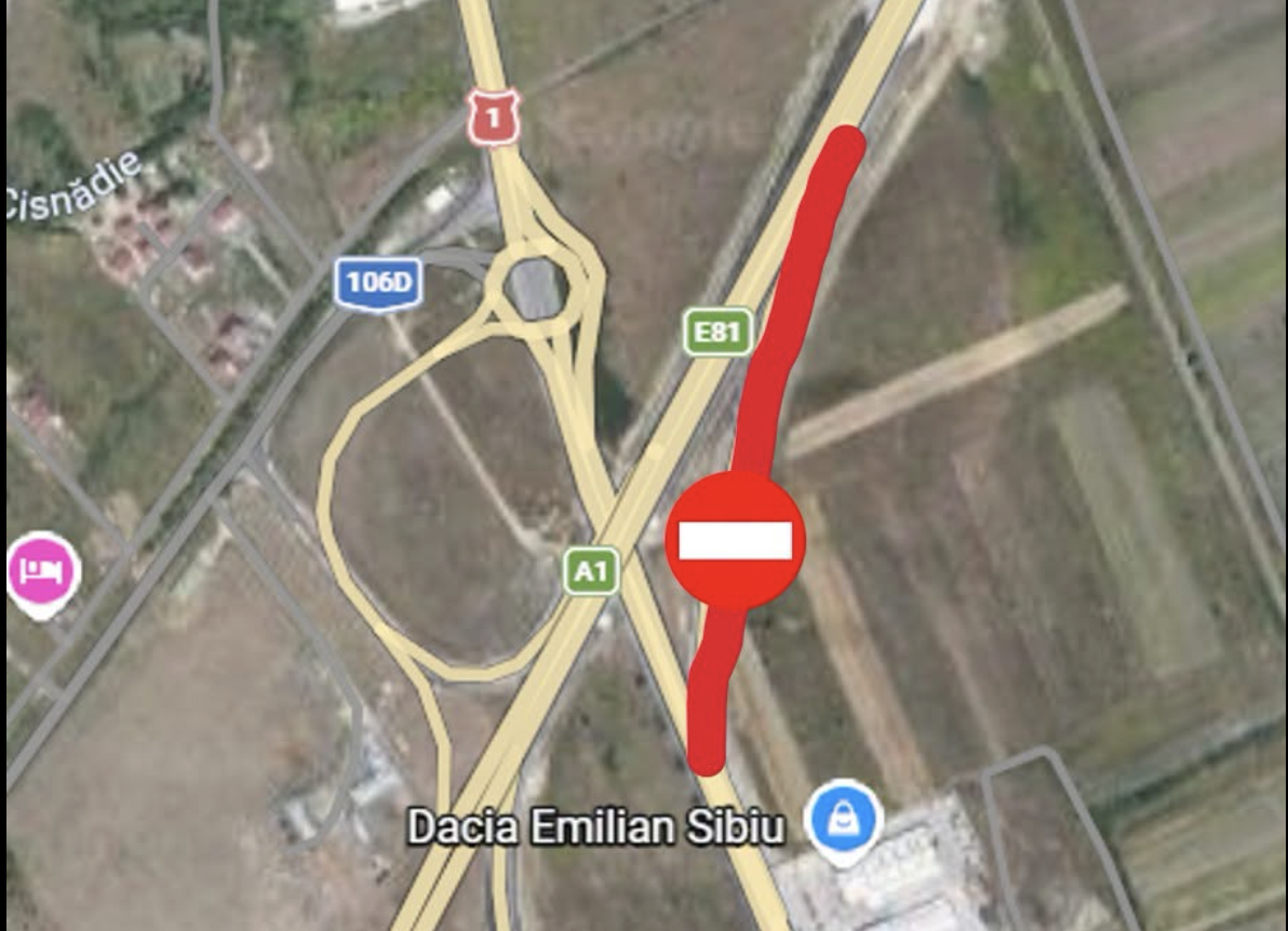 Acces pe A1, închis în zona Sibiului. Restricții pentru șoferii care vin dinspre Brașov