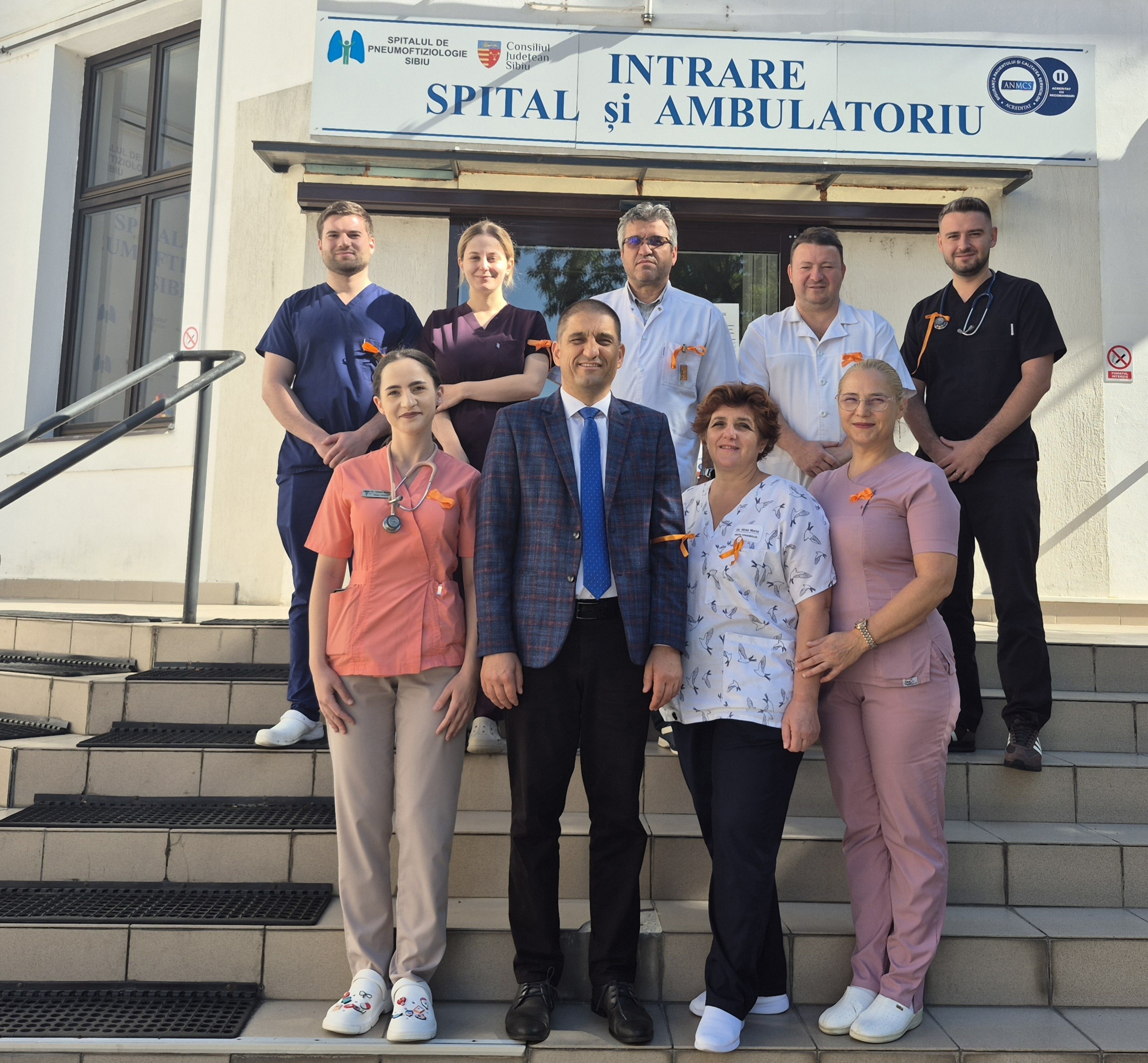 Spitalul de Pneumoftiziologie Sibiu se colorează în portocaliu de Ziua Mondială a Siguranței Pacientului