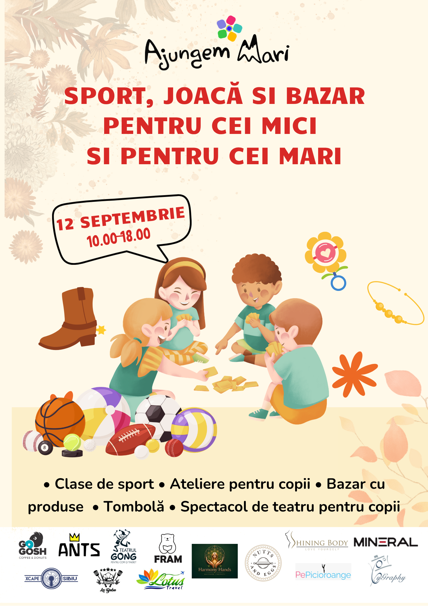 Sport, joacă și bazar, la Sibiu. O zi pentru familii, cu sport, ateliere și o cauză caritabilă