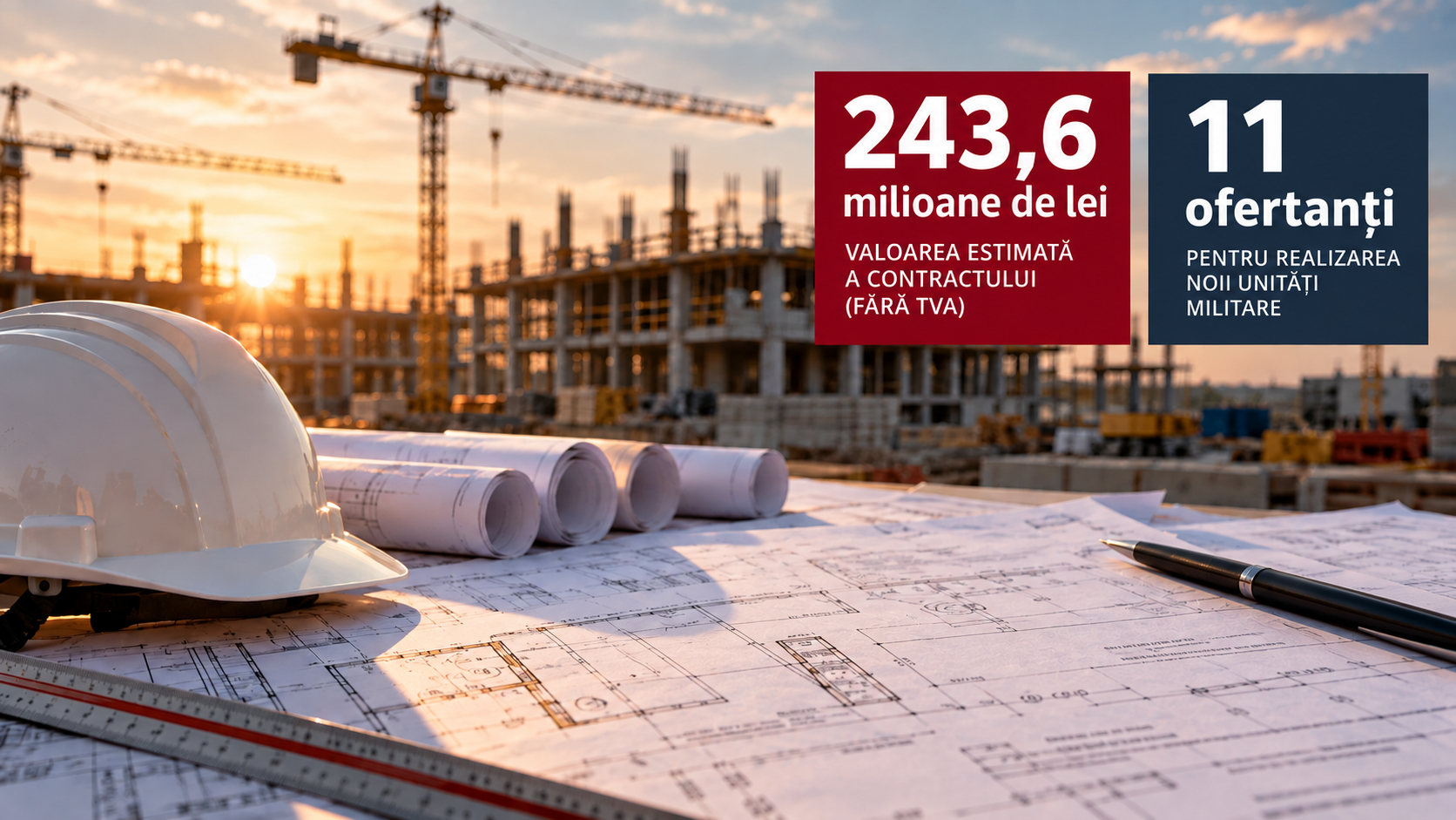 11 ofertanți pentru licitația de 243 de milioane de lei pentru noua unitate militară de lângă Aeroportul Sibiu
