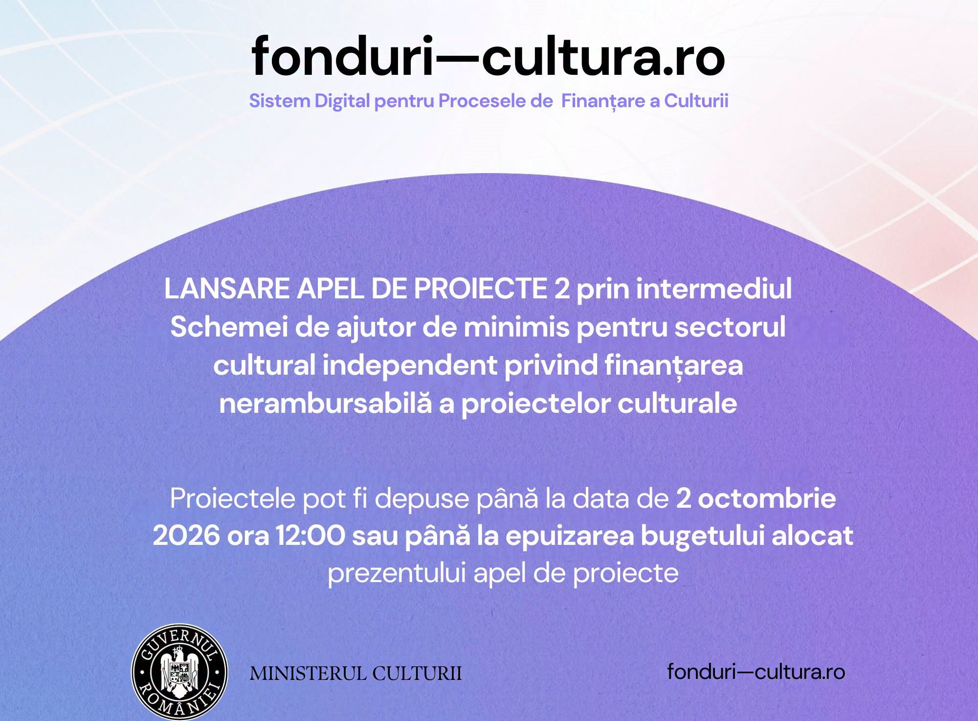 Ministerul Culturii pune la bătaie 1,8 milioane de lei pentru proiecte culturale. Organizațiile independente din Sibiu pot aplica până pe 2 octombrie