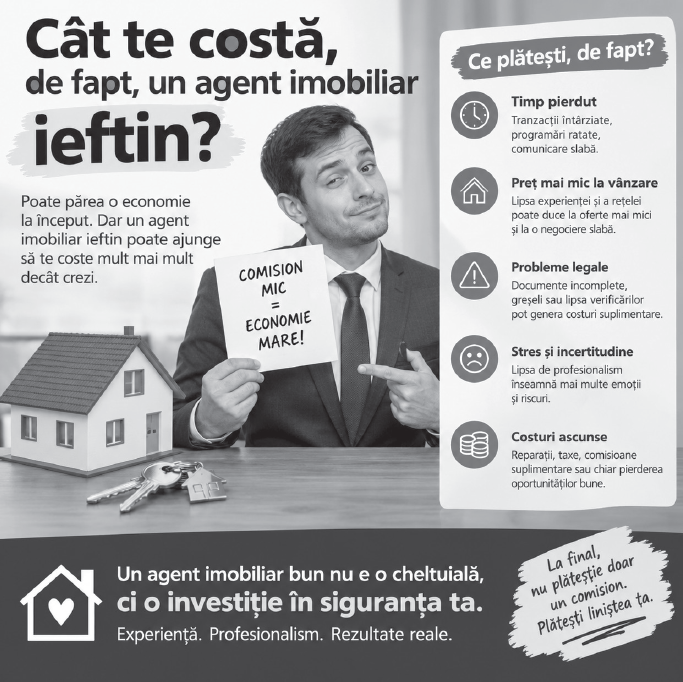 Cât te costă, de fapt, un agent imobiliar ieftin?
