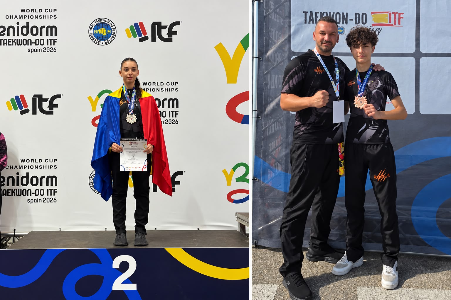 PUMA  aduce noi medalii pentru orașul și județul Sibiu. O studentă la Medicină și fiul unui preot, pe podiumul Cupei Mondiale la taekwon-do din Spania