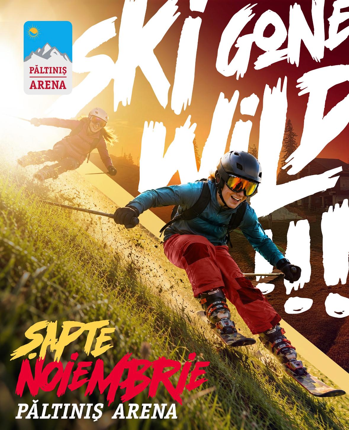 Concurs inedit de ski și snowboard pe iarbă, la Păltiniș Arena. SKI gone WILD, prima competiţie găzduită de resortul sibian în acest sezon