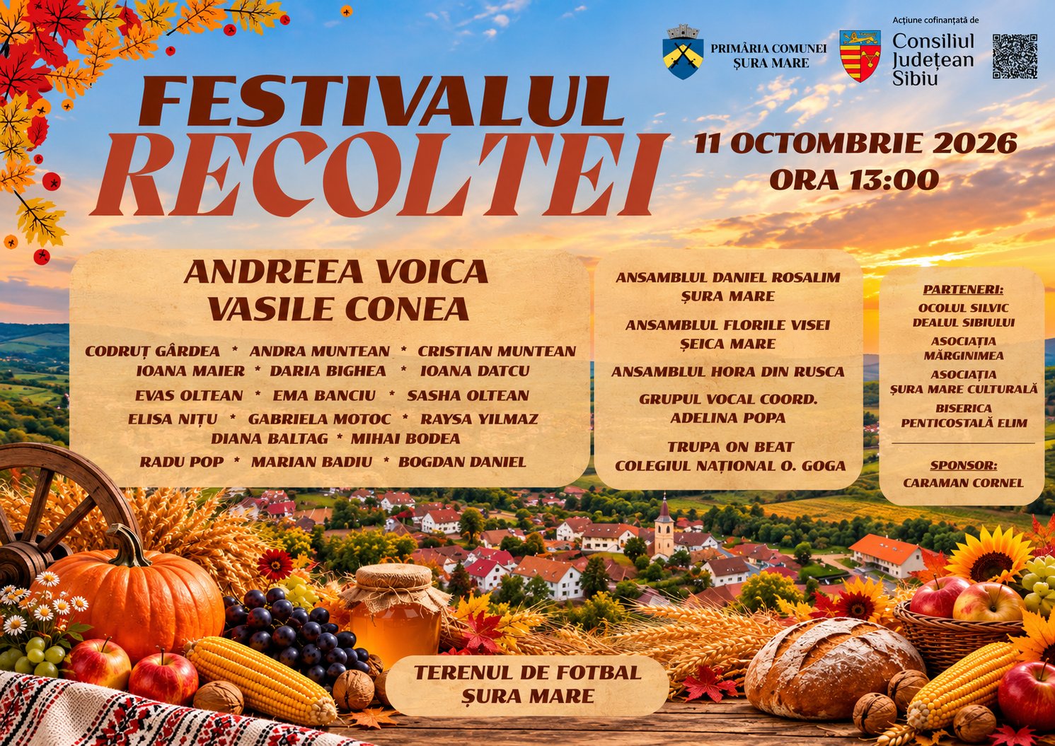 Festivalul Recoltei revine la Șura Mare. A cincea ediție are loc duminică