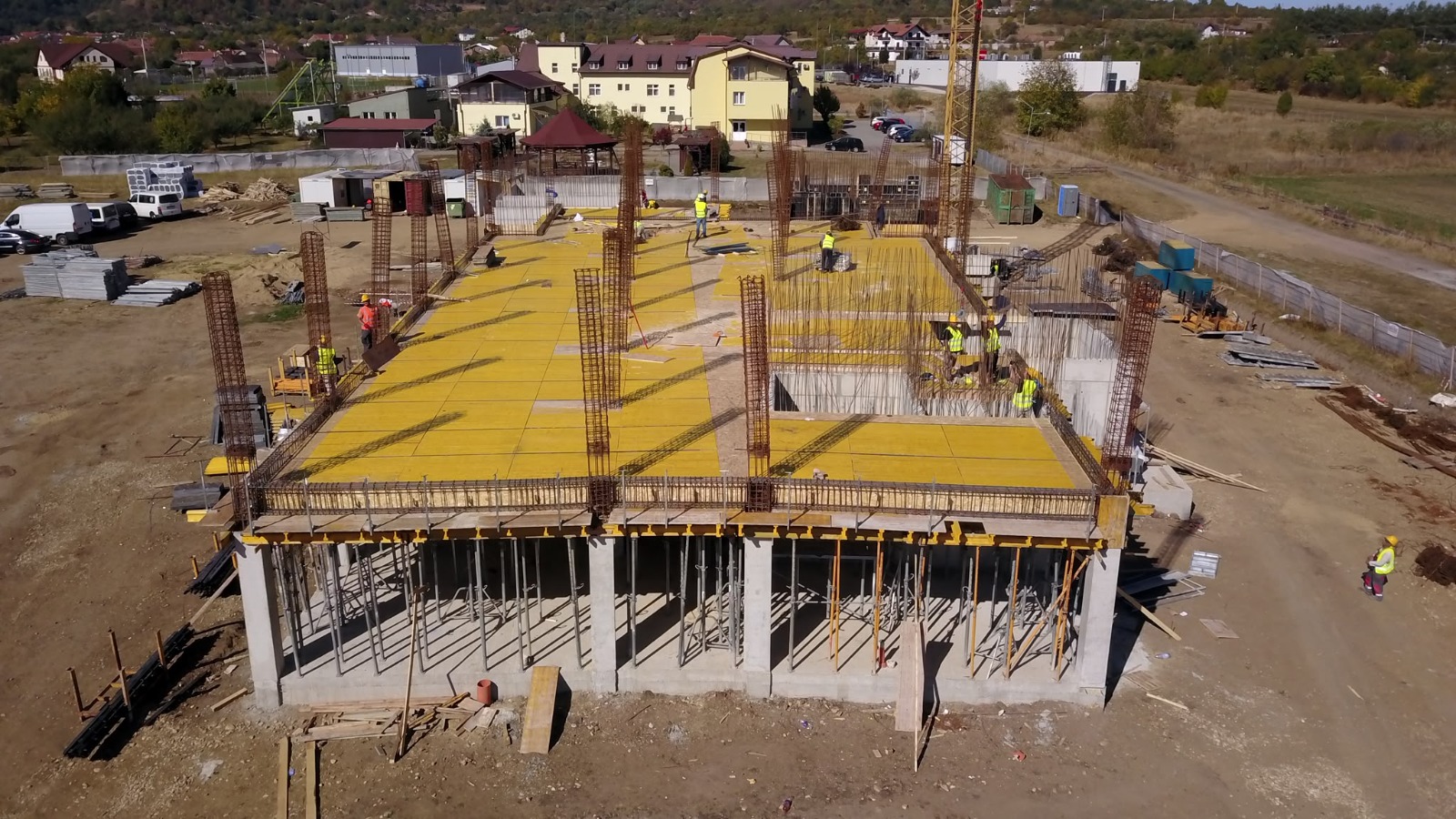 Spitalul de paliație din Săliște prinde contur. Se pregătește turnarea plăcii peste parter